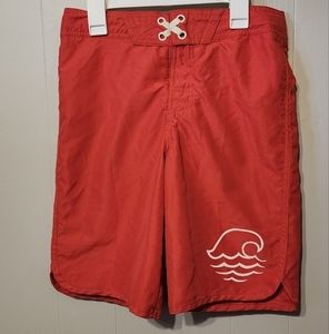 Art Class Swim Trunks Lined Orange Size 14 A355